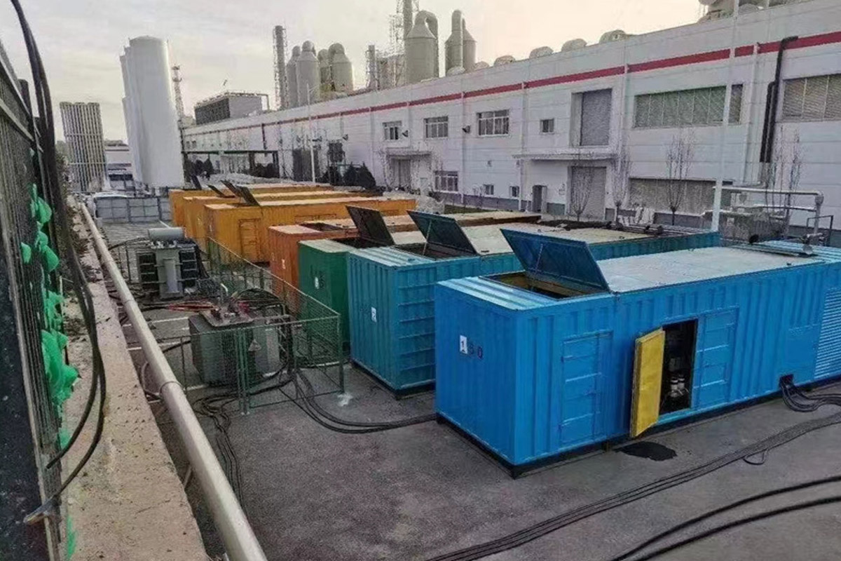 湘潭发电机租赁施工现场